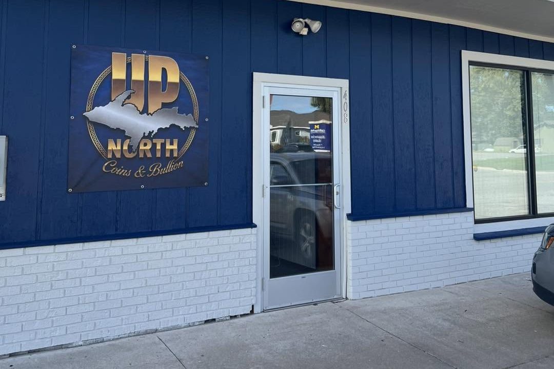 The UP North Coins & Bullion storefront at 408 Magazine St, Sault Ste. Marie